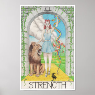 Affiche carte de tarot de la force