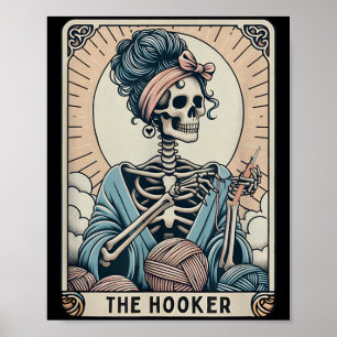 Affiche Carte de tarot de l'amoureux du crochet drôle de s