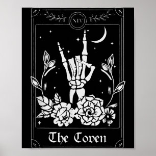 Affiche Carte de Tarot de Mariage The Coven Halloween