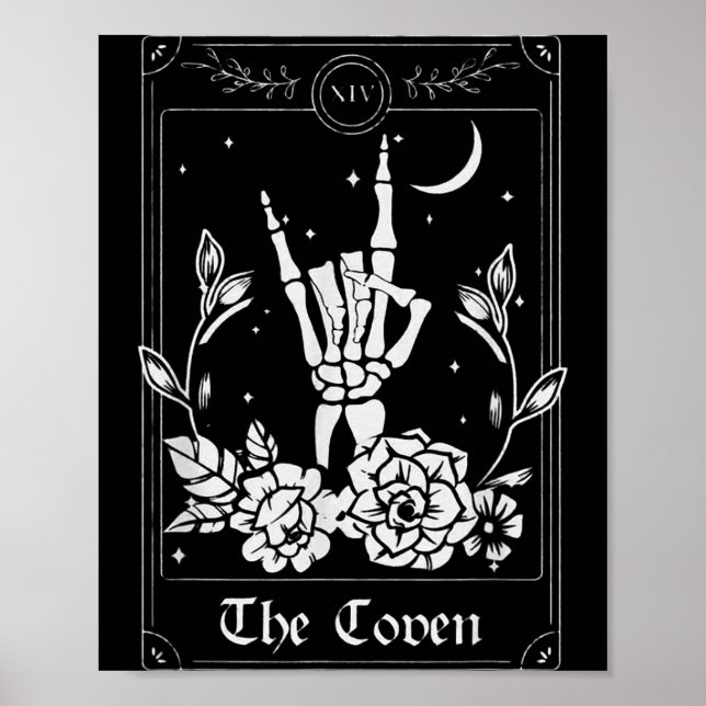 Affiche Carte de Tarot de Mariage The Coven Halloween (Devant)