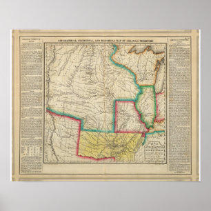 Affiche Carte de territoire de l'Arkansas