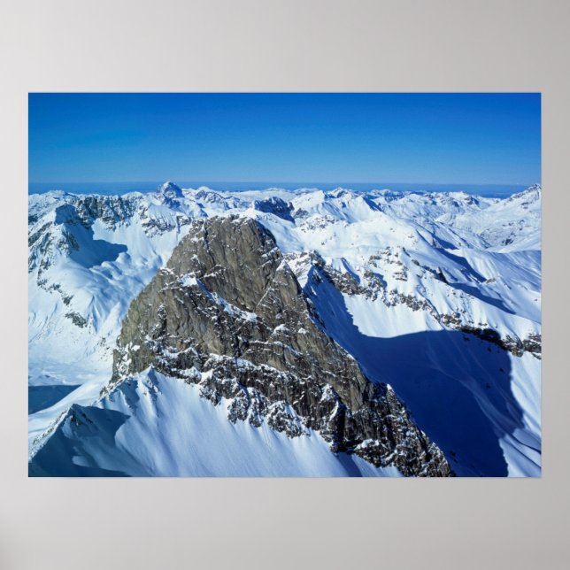 Affiche Carte de vacances Roggspitze St Anton (Devant)