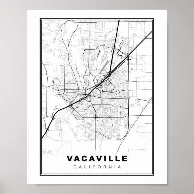 Affiche Carte de Vacaville (Devant)