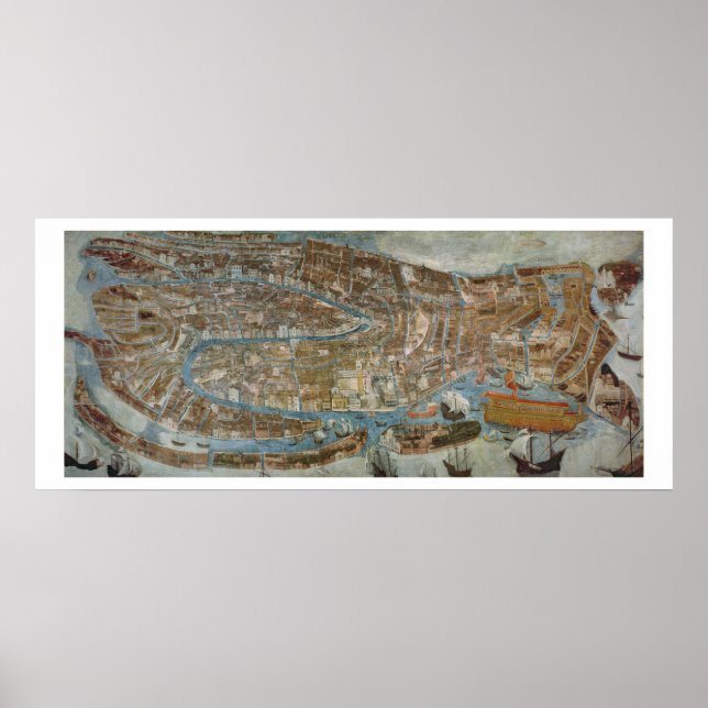 Affiche Carte de Venise, première moitié du 17ème siècle ( (Devant)