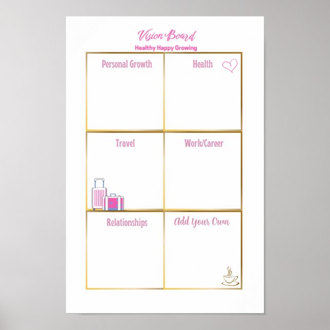Affiche Carte de vision saine et inspirante (Devant)