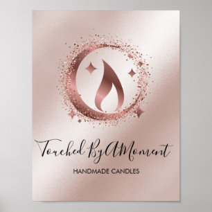 Affiche Carte de visite de chandelle de miel simple et mod