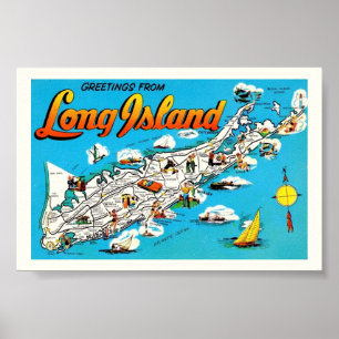 Affiche Carte de voeux de Long Island 6x4 Imprimer