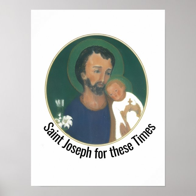 Affiche Carte de vœux plate pour St. Joseph pour ces temps (Devant)