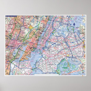 Affiche - Carte de voyage de New York City