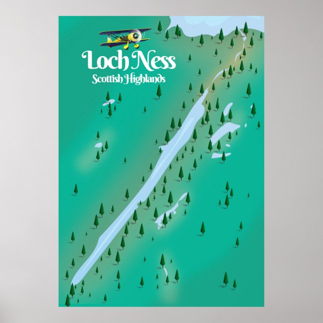 Affiche Carte de voyage Loch Ness Scottish Highlands (Devant)