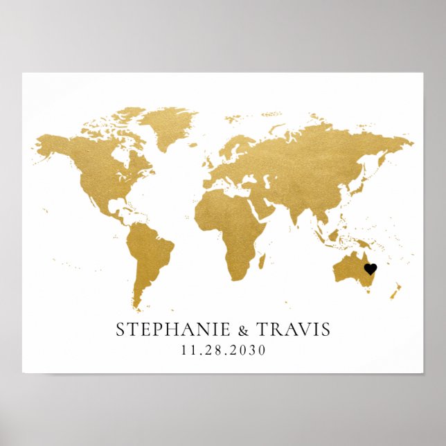 Affiche Carte de voyage thème invité connexion mariage Mit (Devant)