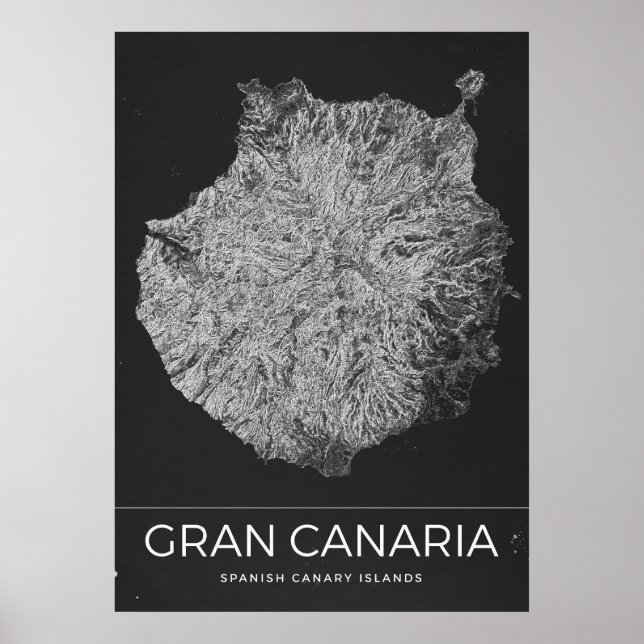 Affiche Carte de voyage vintage de Grande Canarie (Devant)