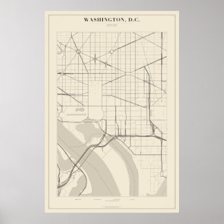Affiche Carte de Washington DC