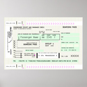 Affiche Carte d'embarquement personnalisable