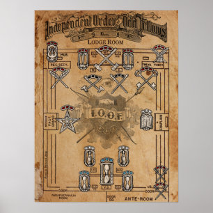 Affiche Carte des bijoux de lodge
