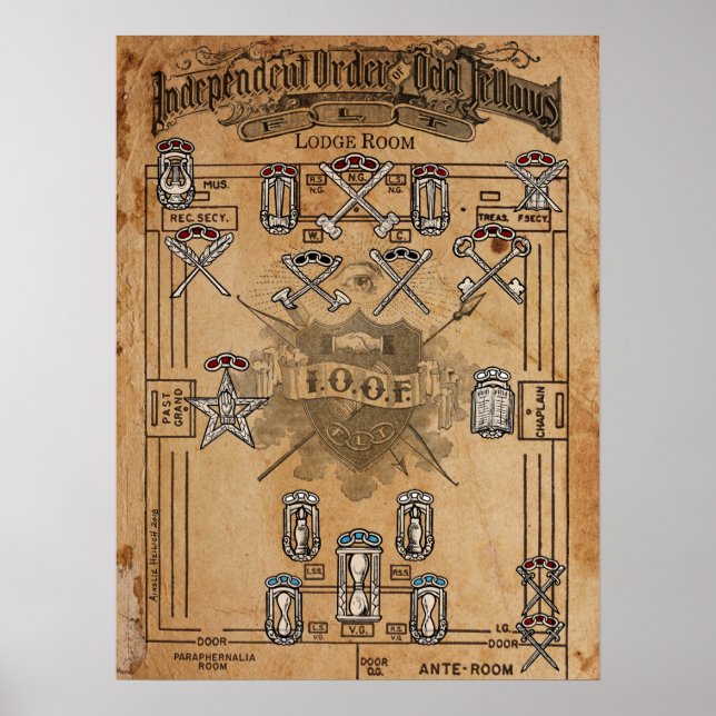Affiche Carte des bijoux de lodge (Devant)