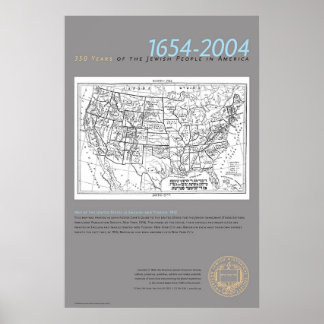 Affiche Carte des États-Unis en anglais et en yiddish, 191