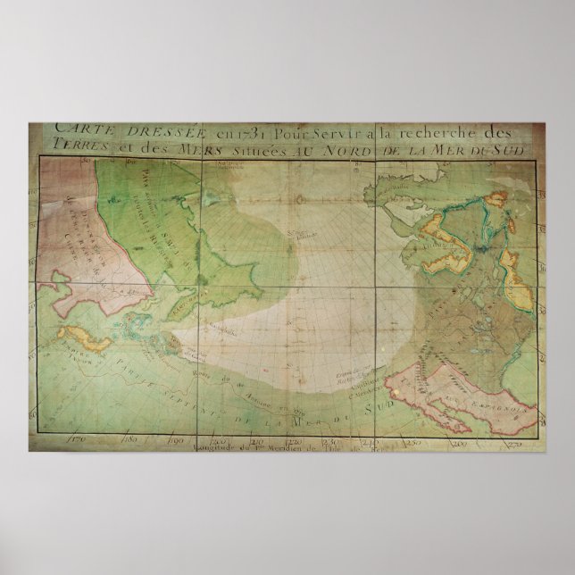 Affiche Carte des nouvelles découvertes (Devant)