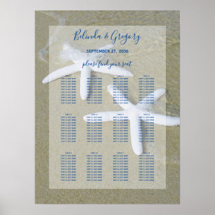Affiche Carte des places de mariage de Starfish Beach