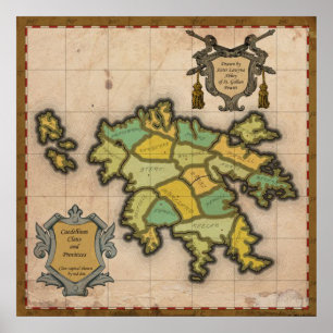 Affiche Carte des premiers cas d'affiche
