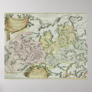 Affiche Carte des provinces en Chine
