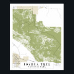 Affiche Carte des rues du parc national Joshua Tree<br><div class="desc">Carte des rues du parc national Joshua Tree</div>