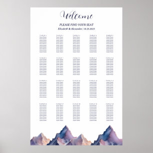 Affiche Carte des sièges mariages des montagnes couvertes