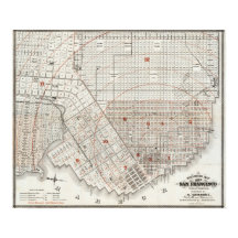 Carte détaillée vintage des chemins de fer de San