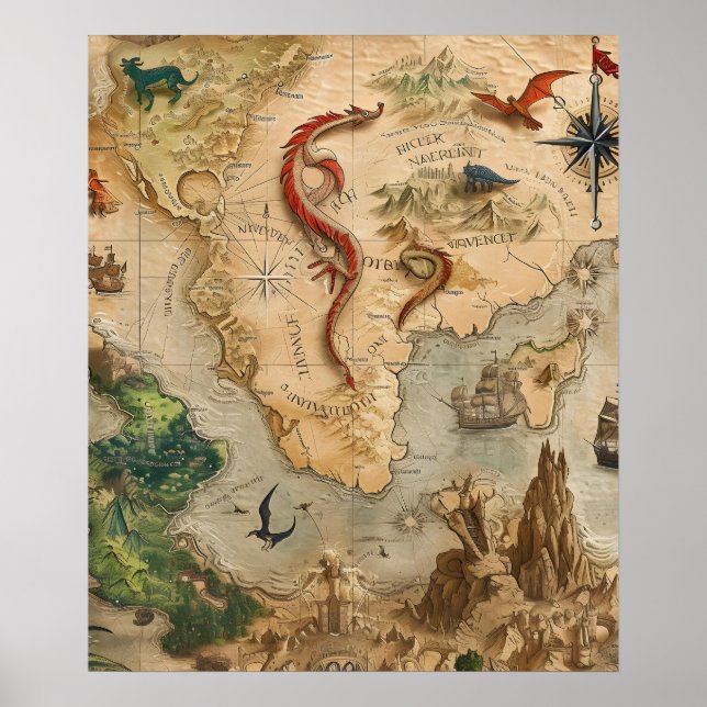 Affiche Carte d'Imaginaire version 4 (Devant)