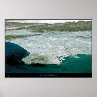 Affiche Carte d'impression satellite de Los Angeles, CA Pe