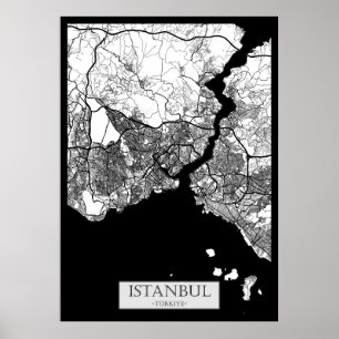Affiche Carte d'Istanbul Türkiye