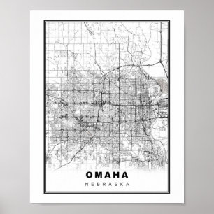 Affiche Carte d'Omaha
