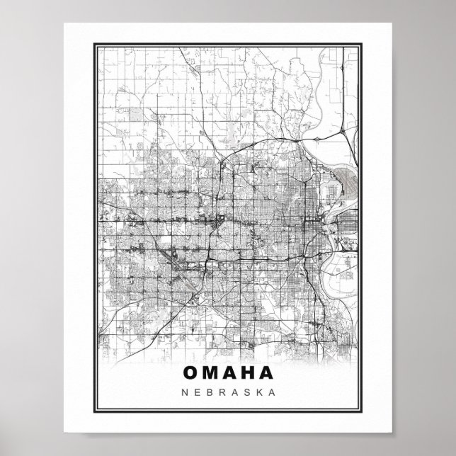 Affiche Carte d'Omaha (Devant)