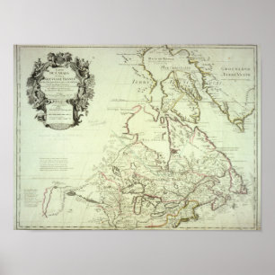 Affiche Carte du Canada