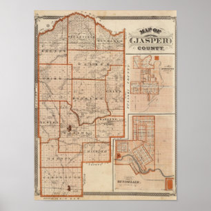 Affiche Carte du comté de Jasper