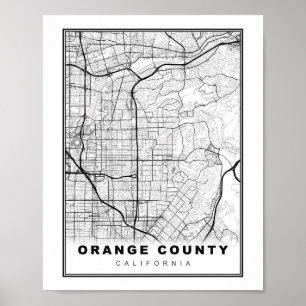 Affiche Carte du comté d'Orange