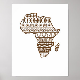 Affiche Carte du continent africain