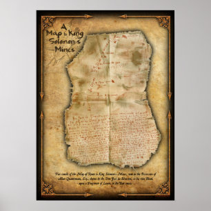 Affiche Carte du DA Silvestra au Mines du Roi Solomon's