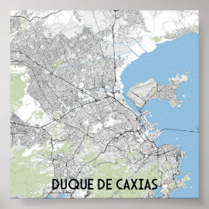 Affiche Carte du Duque de Caxias Brésil