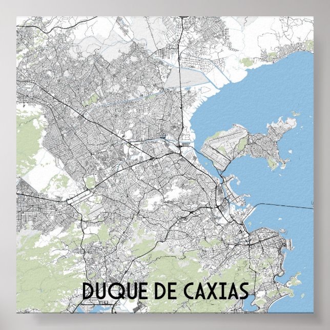 Affiche Carte du Duque de Caxias Brésil (Devant)
