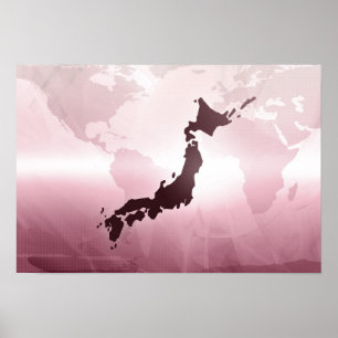 Affiche Carte du Japon