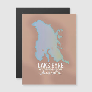 Affiche carte du lac Eyre Australie