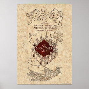 Affiche Carte du Maraudeur de Harry Potter