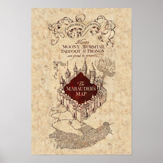 Affiche Carte du Maraudeur de Harry Potter (Devant)