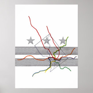 Affiche Carte du métro DC