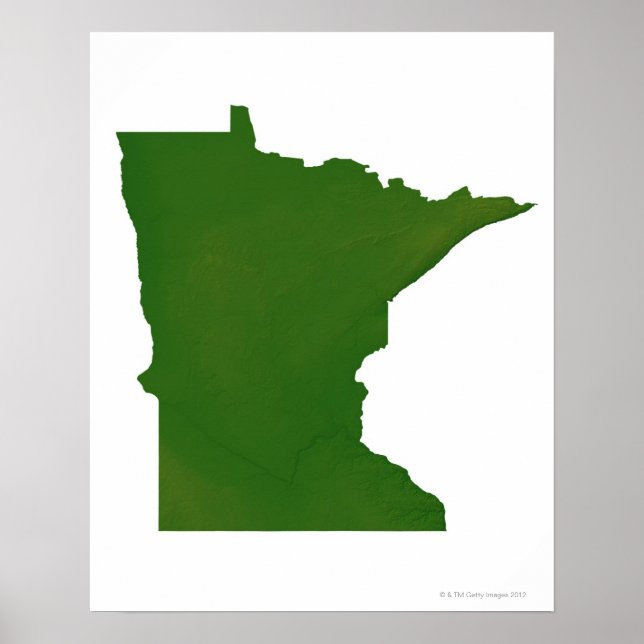 Affiche Carte du Minnesota 2 (Devant)