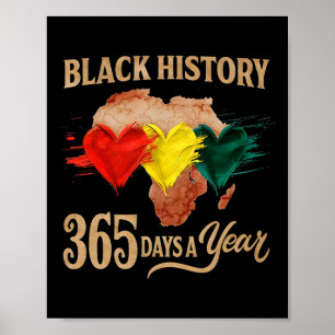 Affiche Carte du Mois de l'Histoire des Noirs 365 Jours Af