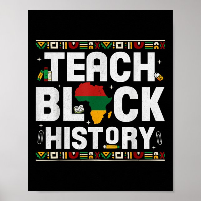 Affiche Carte du Mois de l'Histoire Noire Enseigner Fierté (Devant)