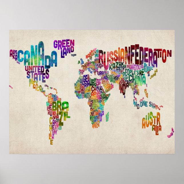 Affiche Carte du monde (Devant)