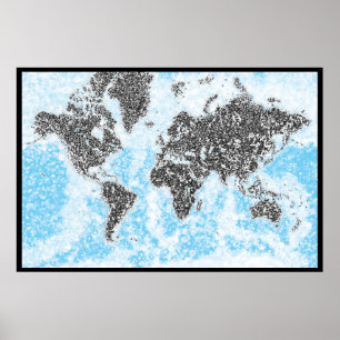 Affiche Carte du monde